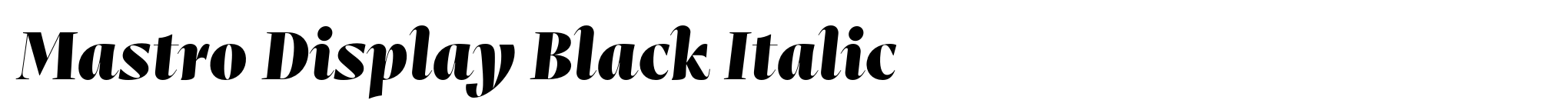 Mastro Display Black Italic image